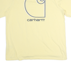 CARHARTT Mens Yellow & Cream Pocket T-Shirt XL Short Sleeve Crew Neck Graphic