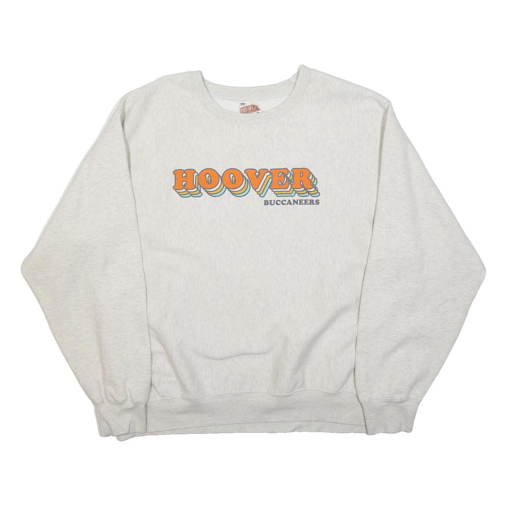 MV SPORT Mens White Hoover Buccaneers Crew Neck 2XL Cotton Blend Sweatshirt