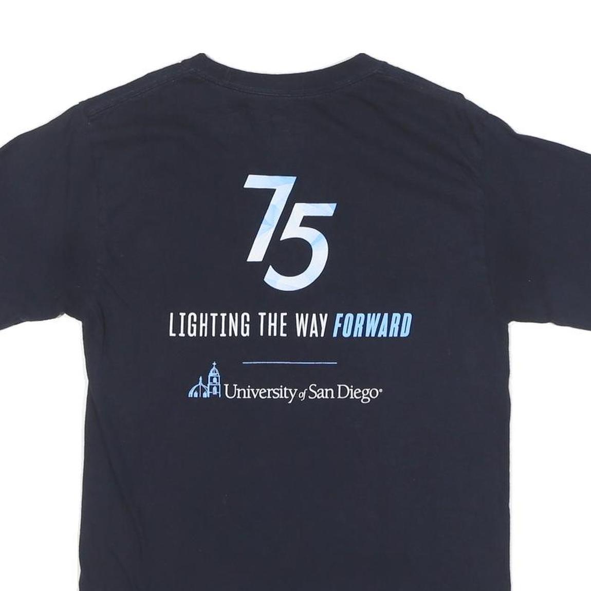 CHAMPION Mens Navy Blue University Of San Diego Graphic T-Shirt S Short Sleeve