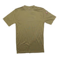 Mens Beige Plain Casual T-Shirt Regular Fit Short Sleeve Crew Neck M Polyester