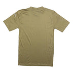 Mens Beige Plain Casual T-Shirt Regular Fit Short Sleeve Crew Neck M Polyester