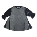 DKNY Sheer Womens Top Black UK 8