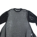 DKNY Sheer Womens Top Black UK 8
