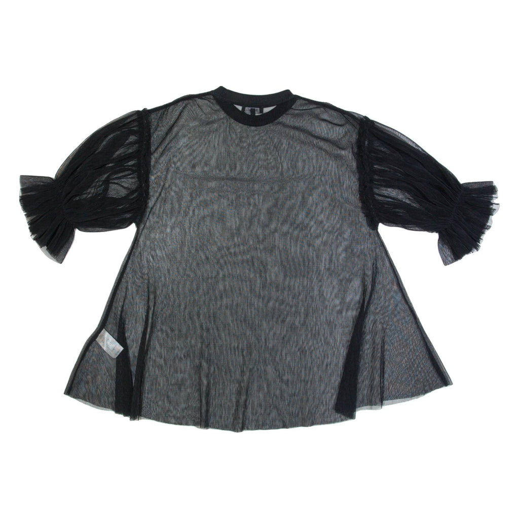 DKNY Sheer Womens Top Black UK 8