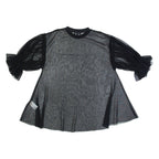 DKNY Sheer Womens Top Black UK 8