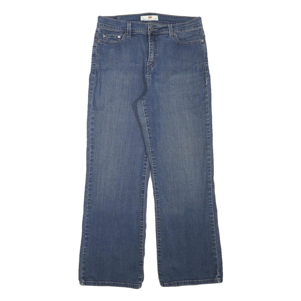 LEVI'S Womens Blue Regular Straight Denim Jeans W30 L28 Classic Zip Cotton Blend