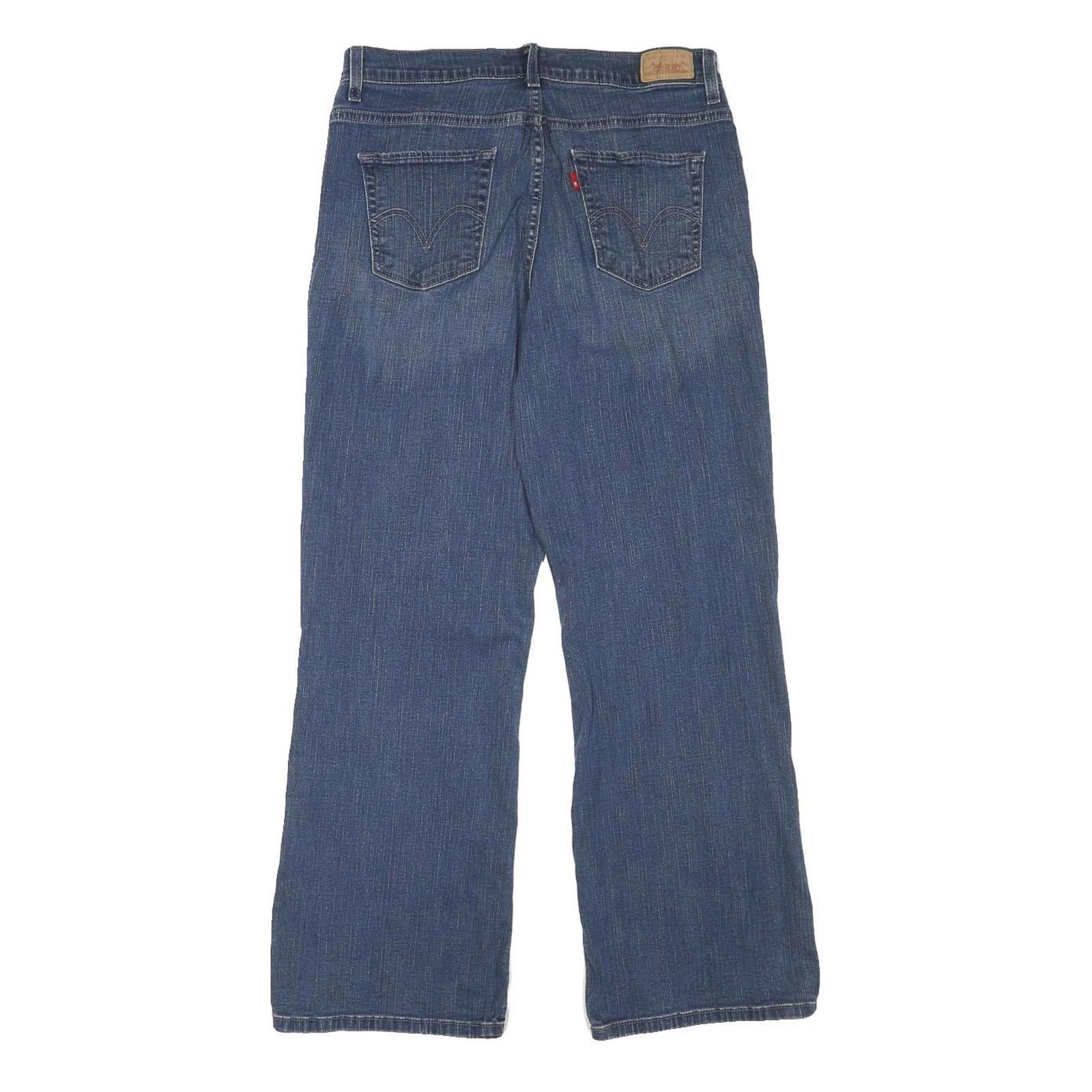 LEVI'S Womens Blue Regular Straight Denim Jeans W30 L28 Classic Zip Cotton Blend