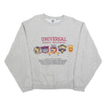 UNIVERSAL STUDIOS Womens Grey Sweatshirt XL Crew Neck Cotton Blend Pullover Logo