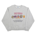 UNIVERSAL STUDIOS Womens Grey Sweatshirt XL Crew Neck Cotton Blend Pullover Logo
