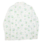 SPERLA Womens White Printed Shirt Long Sleeve Button Neck M Floral Pattern