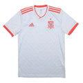 ADIDAS Spain 2018 Away Mens White & Red Football Shirt XS Short Sleeve V-Neck