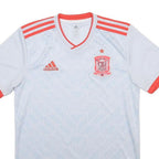 ADIDAS Spain 2018 Away Mens White & Red Football Shirt XS Short Sleeve V-Neck