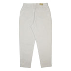 LEE Womens White Relaxed Straight Denim Cotton Medium W32 L29 Zip Closure