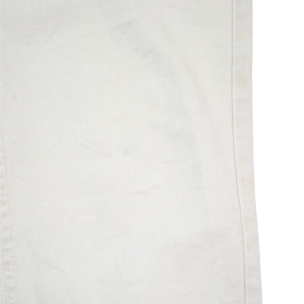 LEE Womens White Relaxed Straight Denim Cotton Medium W32 L29 Zip Closure