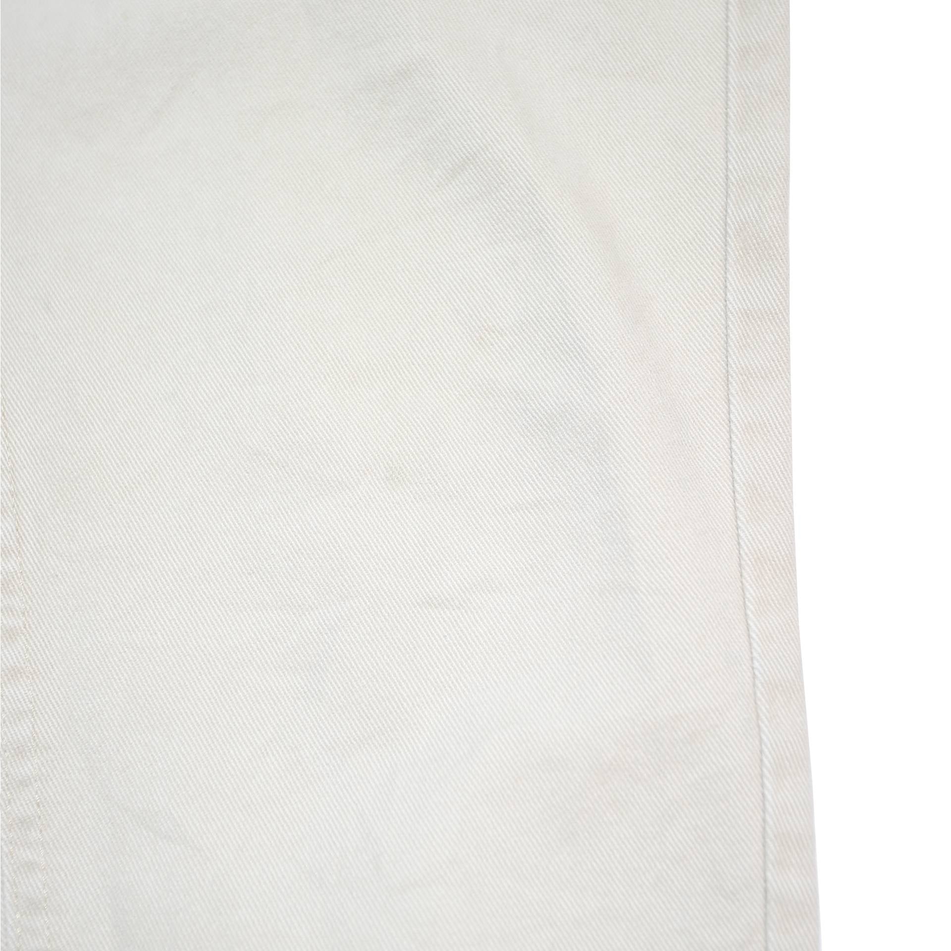 LEE Womens White Relaxed Straight Denim Cotton Medium W32 L29 Zip Closure