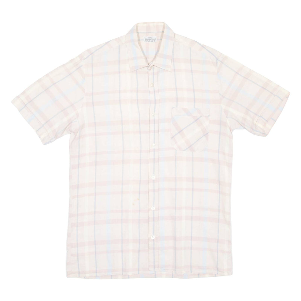 Mens Shirt Pink Check M