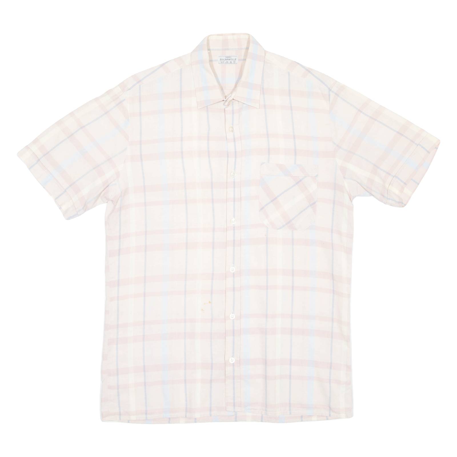 Mens Shirt Pink Check M
