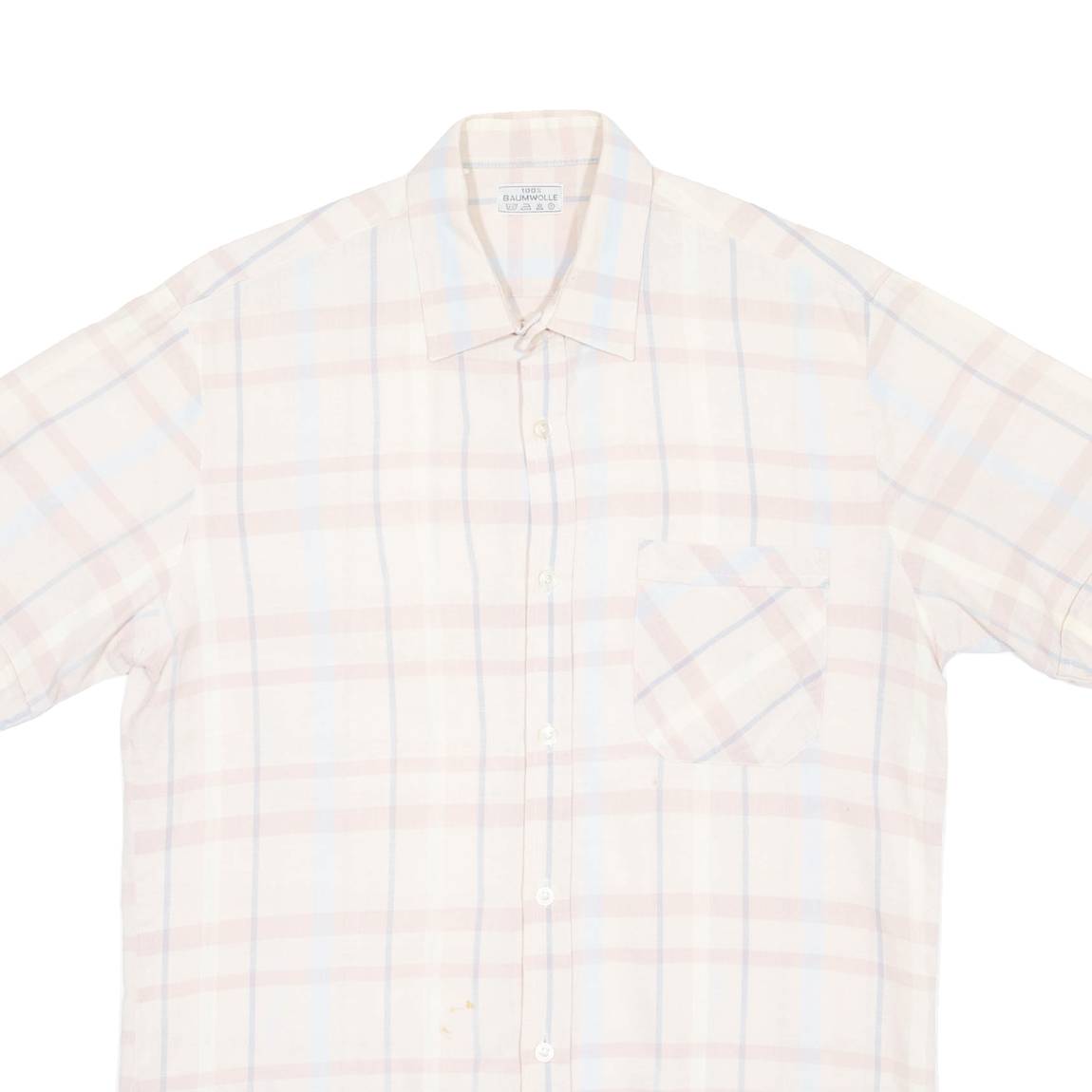 Mens Shirt Pink Check M