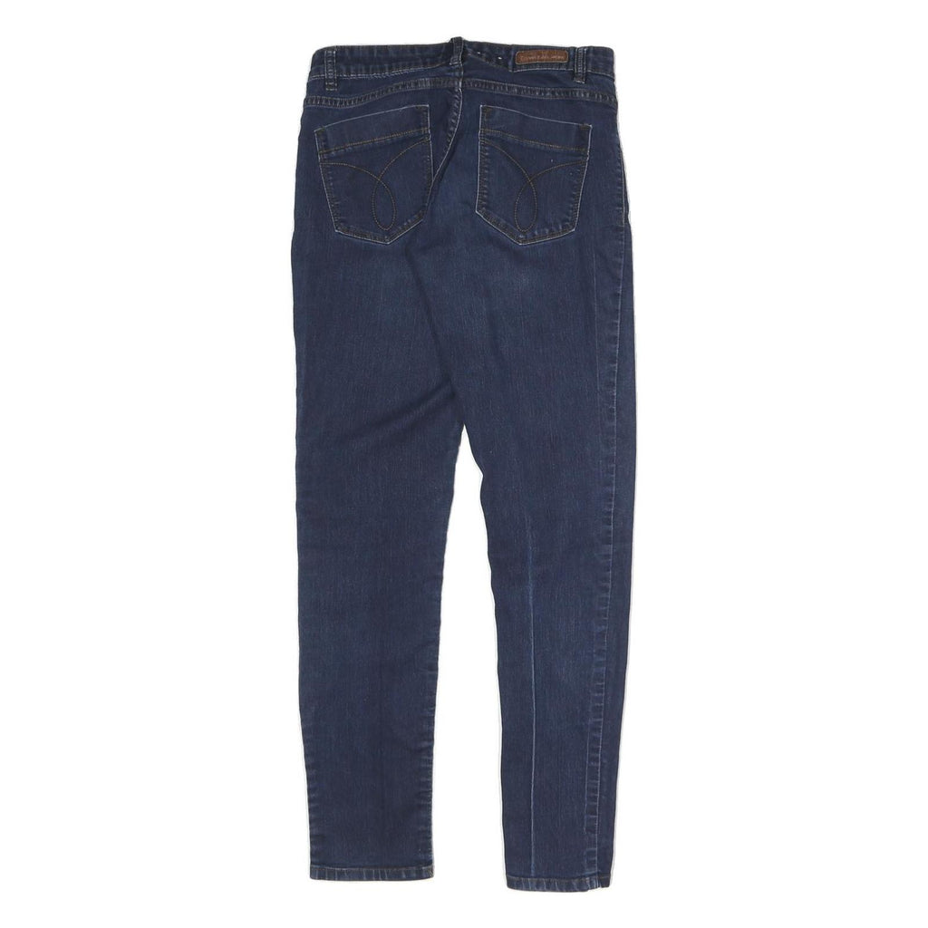 CALVIN KLEIN JEANS Womens Slim Blue Denim Jeans Zip W28 L28 Stretch Cotton Blend