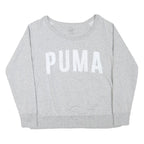 PUMA Womens Grey Cotton Blend Crew Neck Sweatshirt XL Casual Pullover