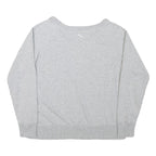 PUMA Womens Grey Cotton Blend Crew Neck Sweatshirt XL Casual Pullover