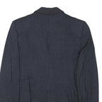 ZARA BASIC Womens Navy Blue & White Polka Dot Blazer Jacket S Polyester Blend