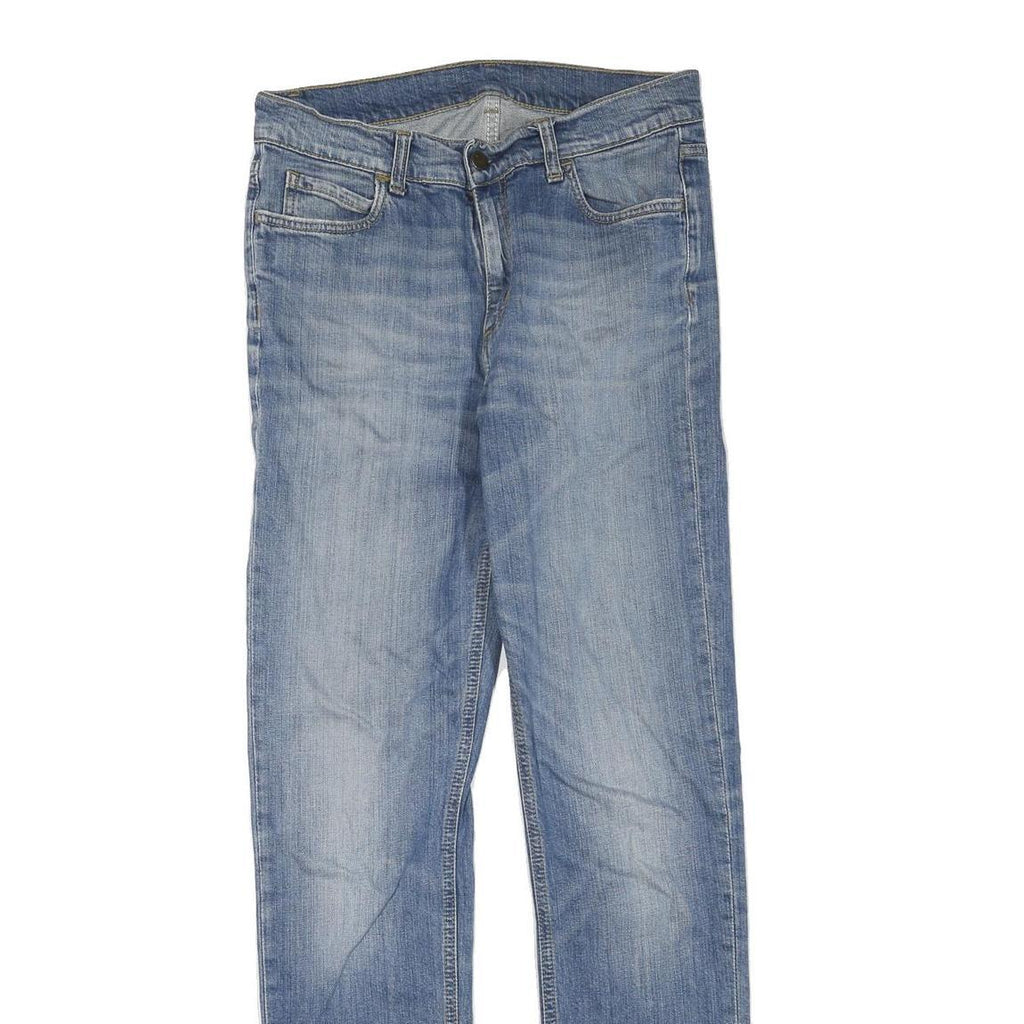 CARHARTT Womens Regular Fit Blue Denim Jeans Cotton Blend W31 L32 Classic Zip