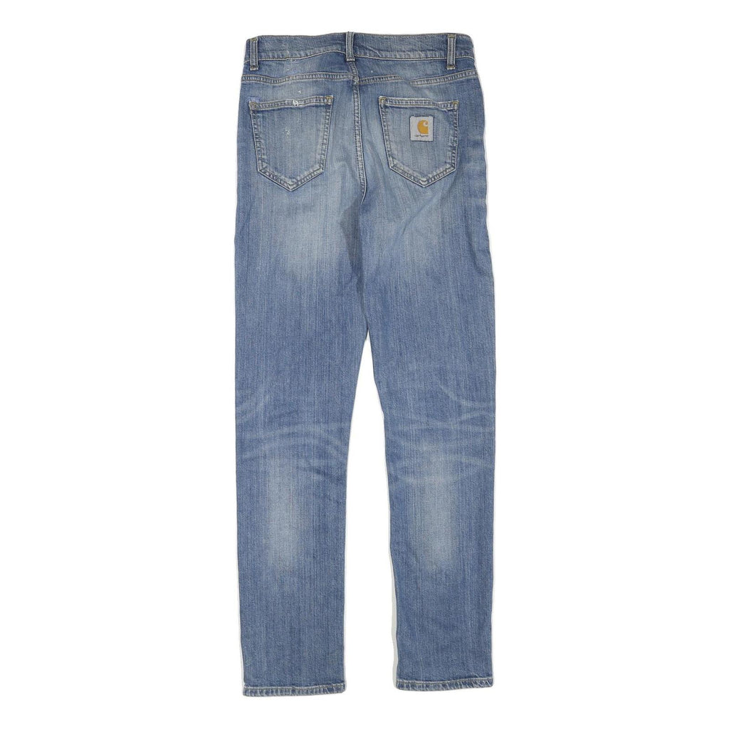 CARHARTT Womens Regular Fit Blue Denim Jeans Cotton Blend W31 L32 Classic Zip