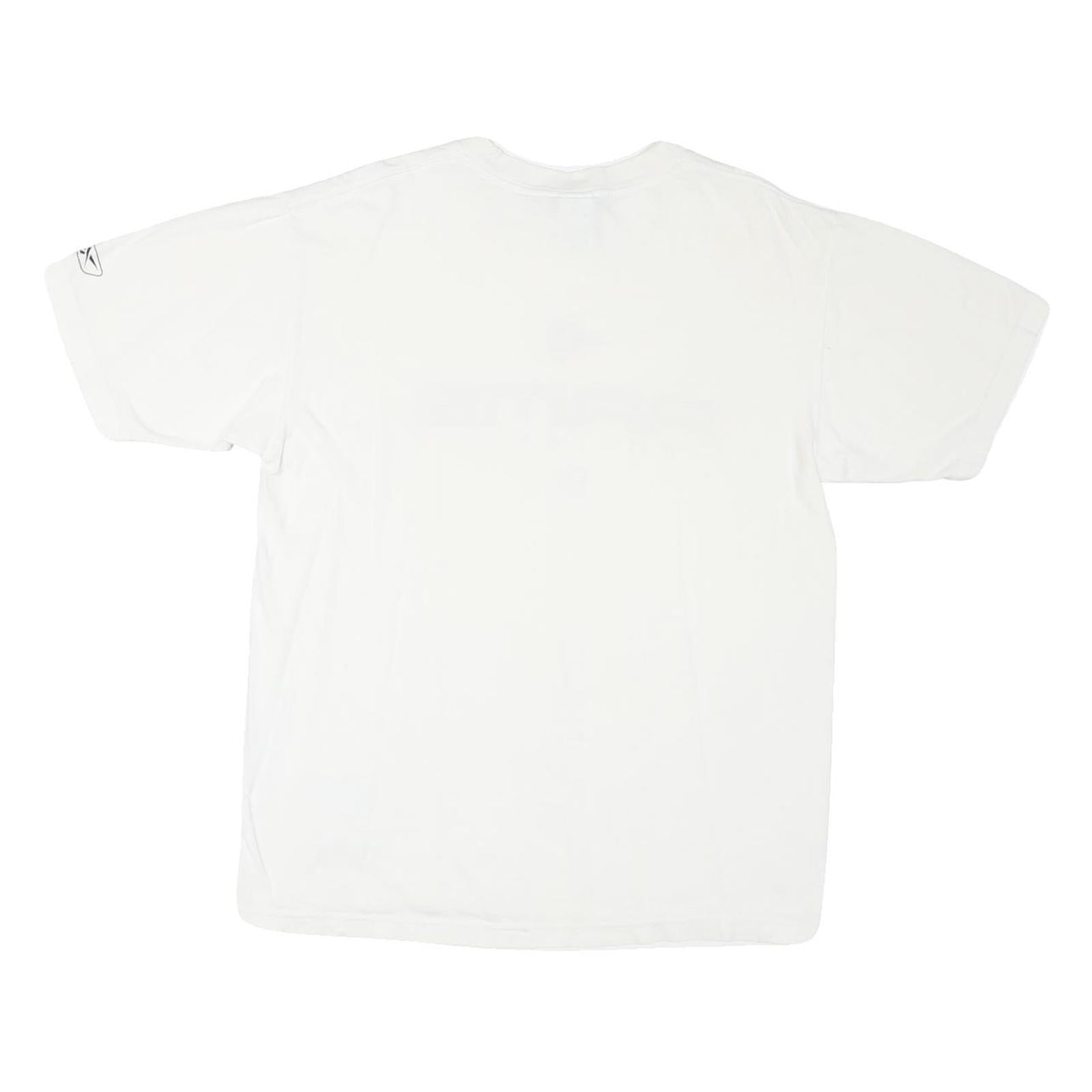 NFL Mens White Rams Football Graphic T-Shirt M Short Sleeve Crew Neck