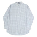 TOMMY HILFIGER Mens Blue & Green Checked Shirt XL Classic Cotton Long Sleeve