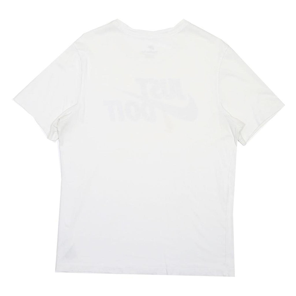 NIKE Mens White Just Do It Graphic T-Shirt M Short Sleeve Crew Neck Sports
