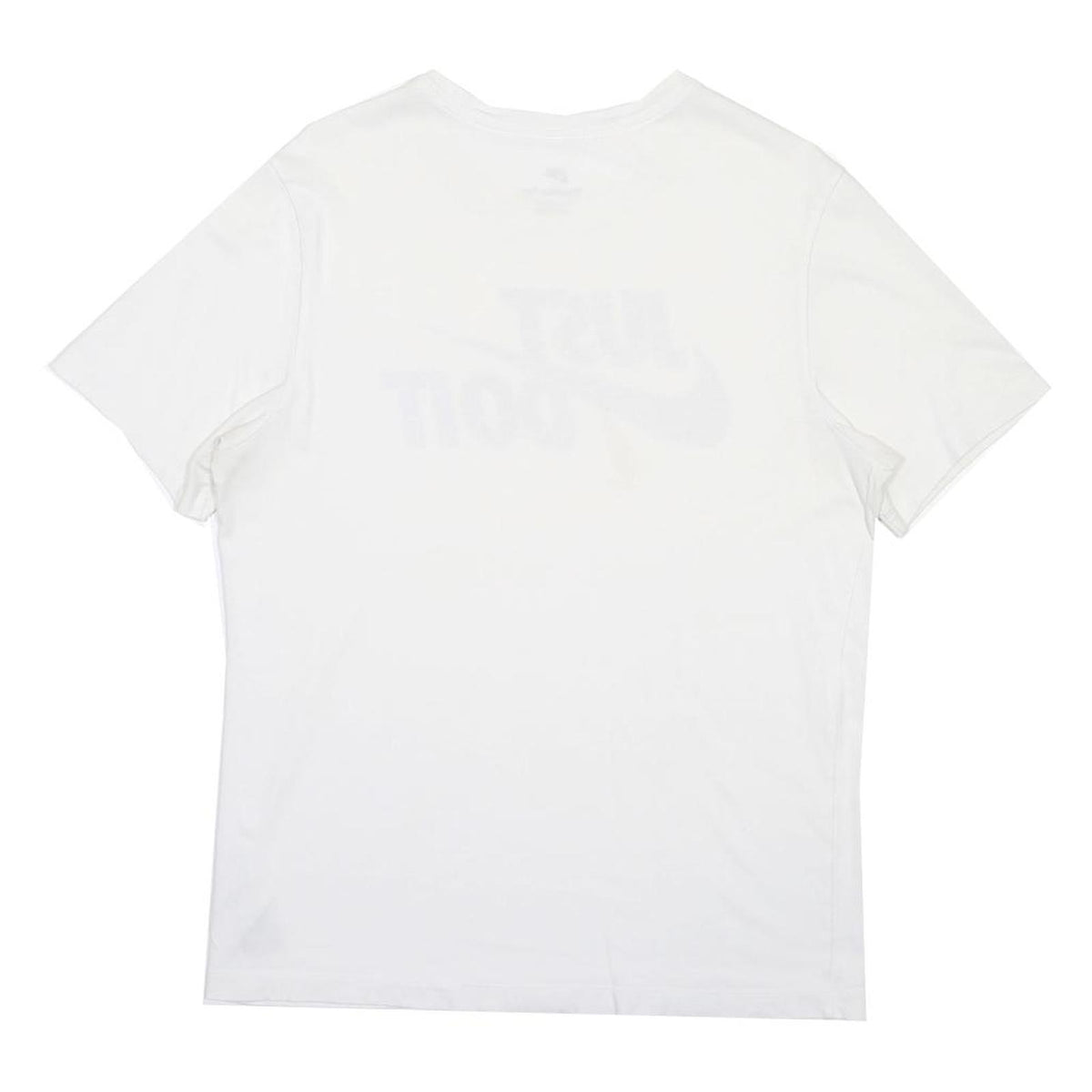 NIKE Mens White Just Do It Graphic T-Shirt M Short Sleeve Crew Neck Sports