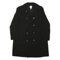 H&M Womens Black Classic Jacket UK 16 Polyester Blend Button Closure Plain