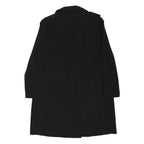 H&M Womens Black Classic Jacket UK 16 Polyester Blend Button Closure Plain