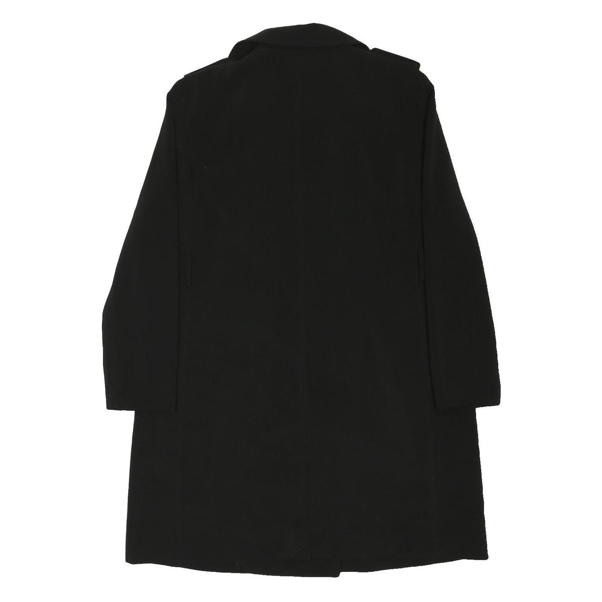 H&M Womens Black Classic Jacket UK 16 Polyester Blend Button Closure Plain