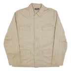 LOGG Mens Beige Cotton Blend Button Jacket XL Plain Lightweight Casual