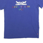 LEVI'S Mens Blue Crew Neck Short Sleeve T-Shirt M Cotton Blend Graphic Print