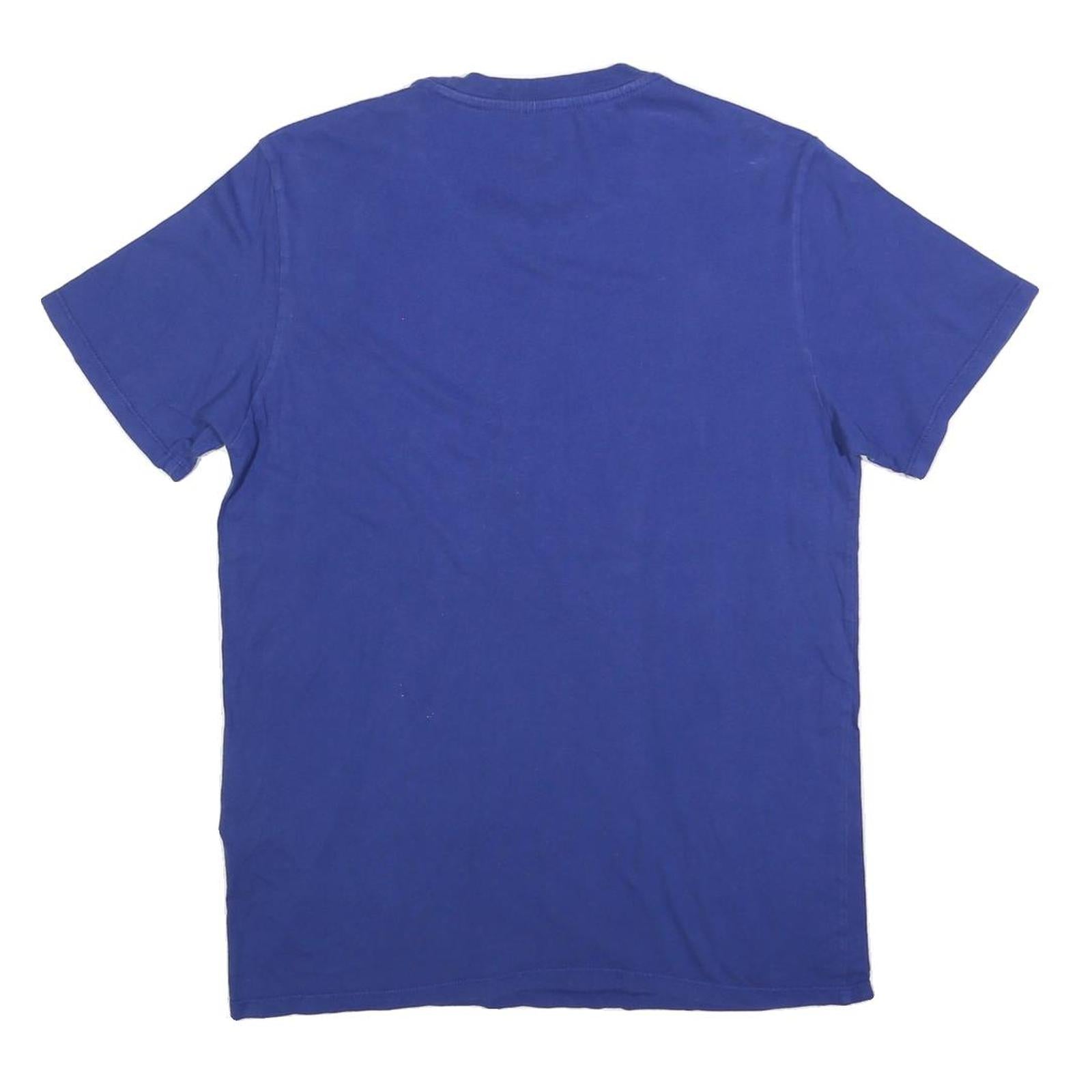 LEVI'S Mens Blue Crew Neck Short Sleeve T-Shirt M Cotton Blend Graphic Print