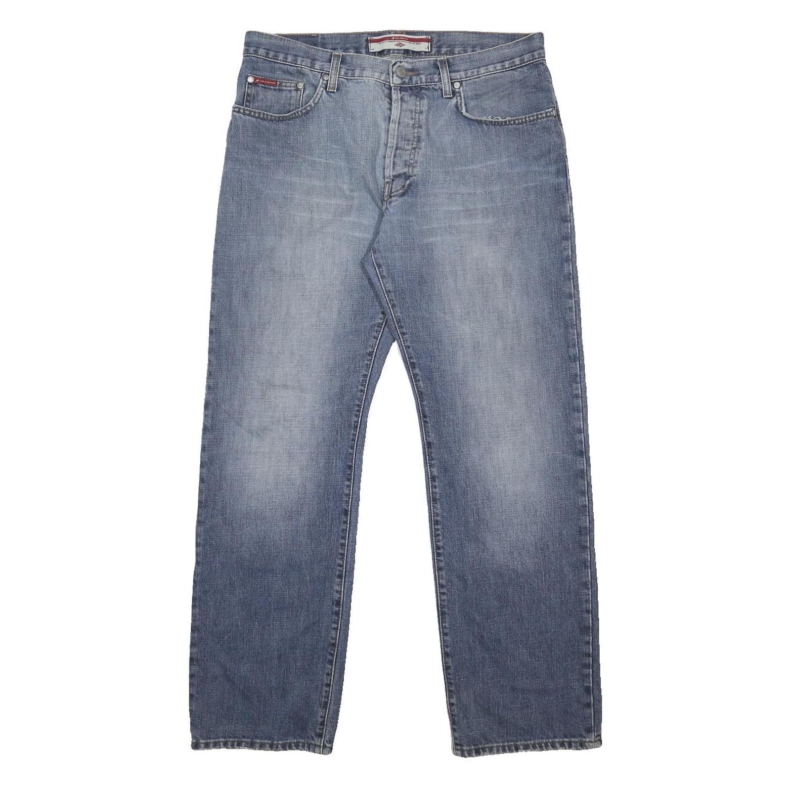 LEE COOPER Mens Jeans Blue Regular Straight Denim Medium W34 L32 Casual Classic