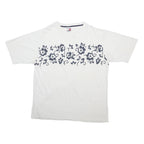 TOMMY HILFIGER Womens White Floral Graphic T-Shirt XL Short Sleeve Crew Neck