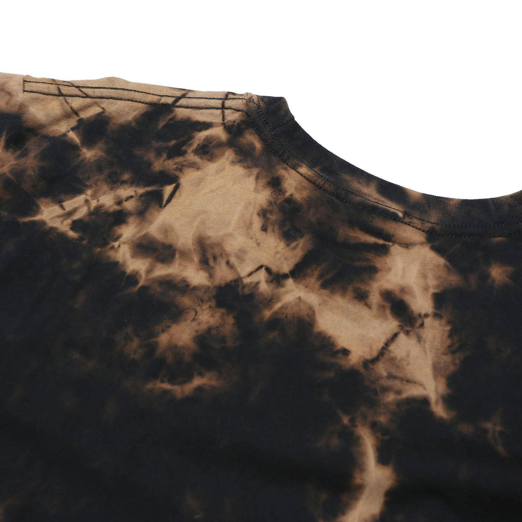 CHEMISTRY Mens Black & Brown Tie Dye Chevrolet Camaro Graphic T-Shirt L Short