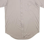 JC PENNEY Mens Beige Polyester Shirt XL Casual Classic Pocket Button Down