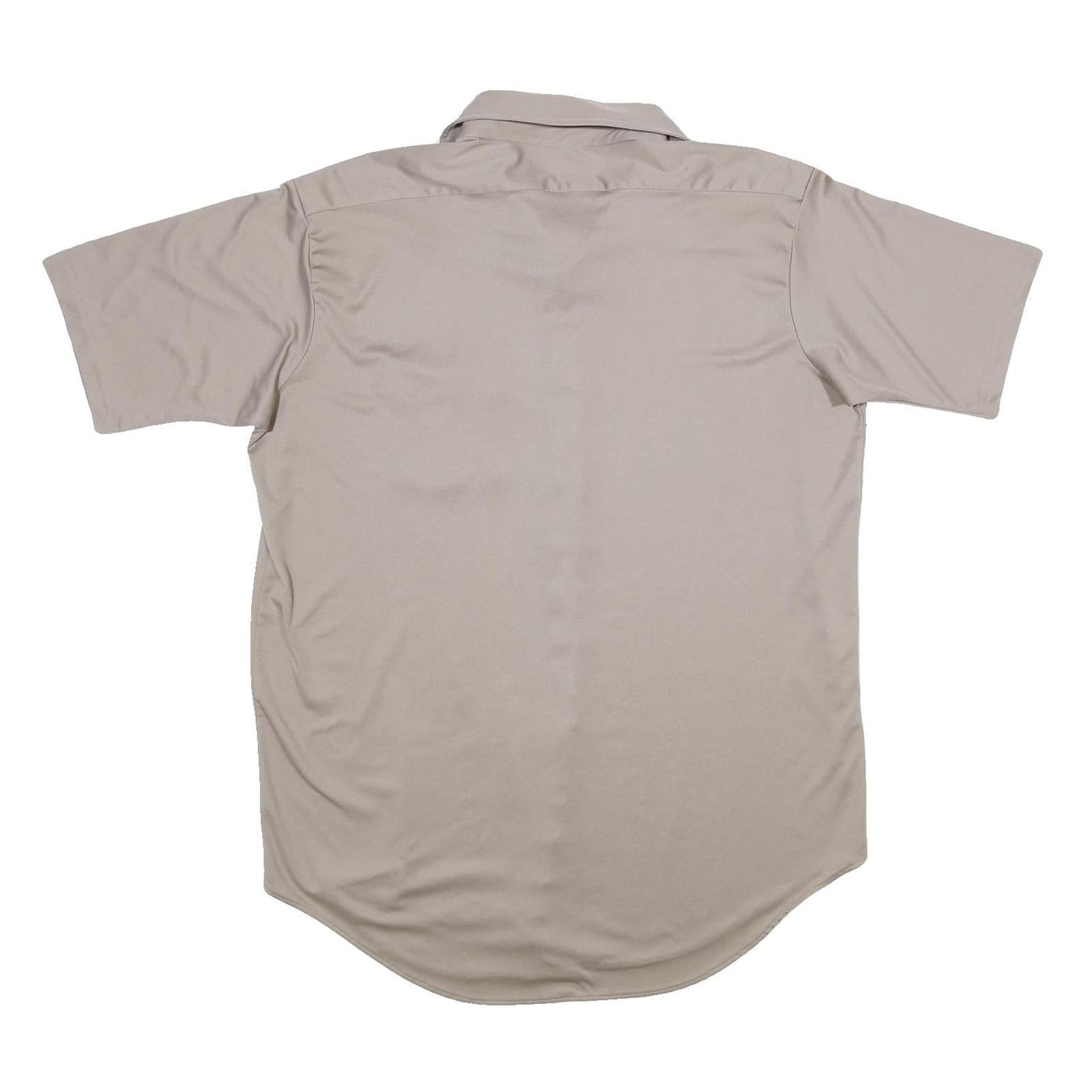 JC PENNEY Mens Beige Polyester Shirt XL Casual Classic Pocket Button Down