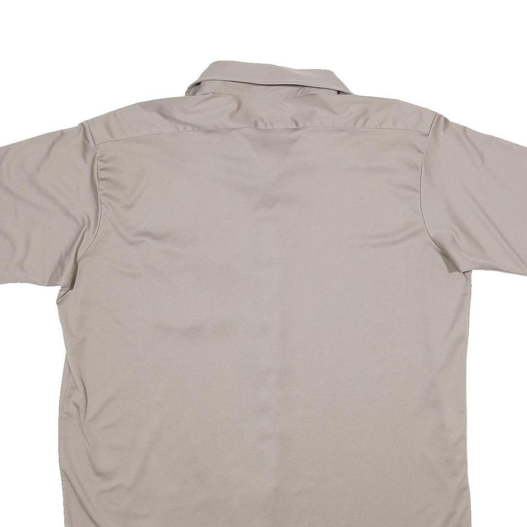 JC PENNEY Mens Beige Polyester Shirt XL Casual Classic Pocket Button Down