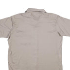 JC PENNEY Mens Beige Polyester Shirt XL Casual Classic Pocket Button Down