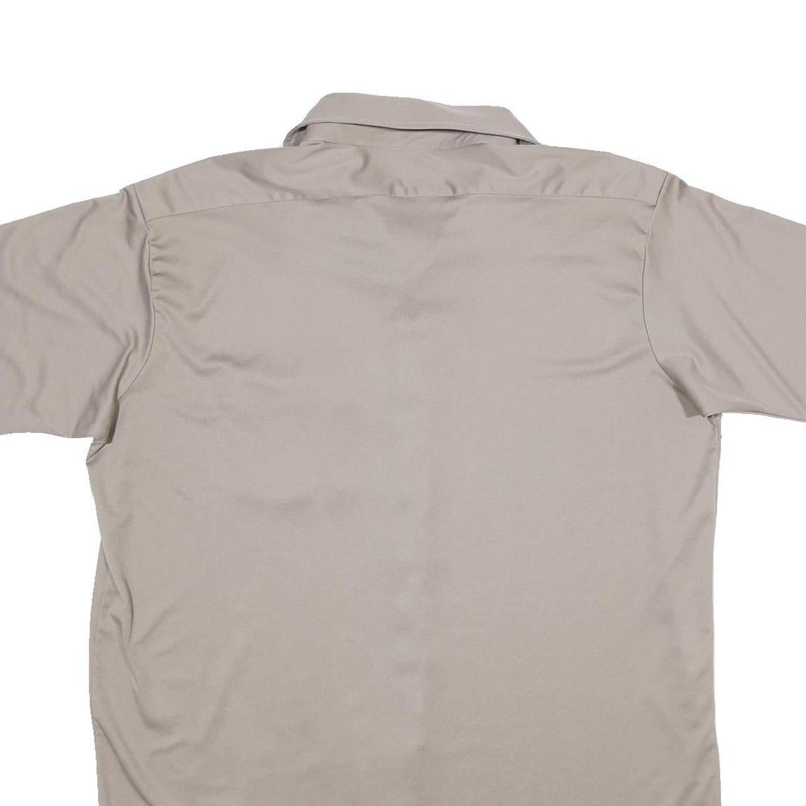 JC PENNEY Mens Beige Polyester Shirt XL Casual Classic Pocket Button Down