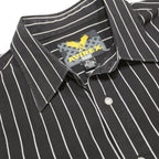 AVIREX Mens Black & White Striped Shirt XL Classic Cotton Long Sleeve