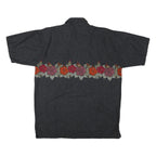 NO BOUNDARIES Mens Black Shirt L Cotton Blend Floral Print Summer Casual