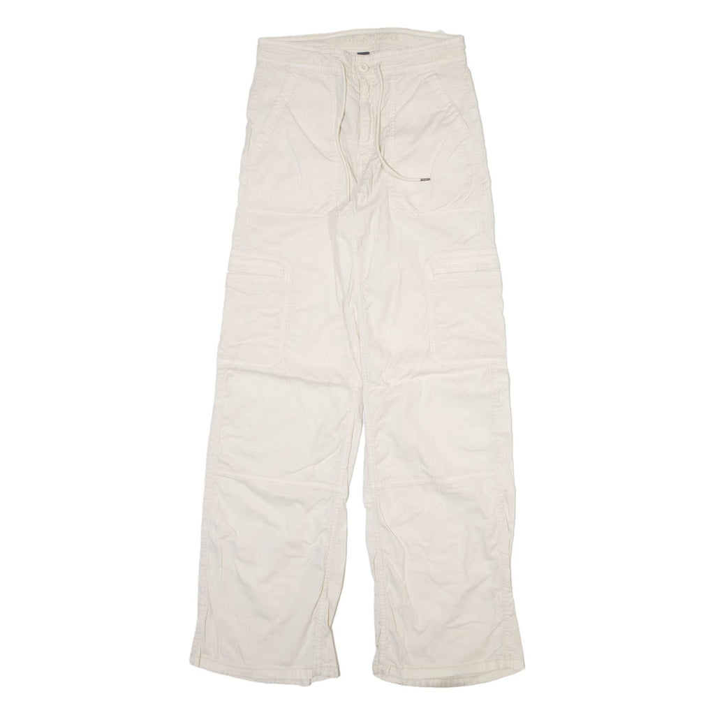 AMERICAN EAGLE Womens Trousers Cream Regular Wide-Leg W27 L31