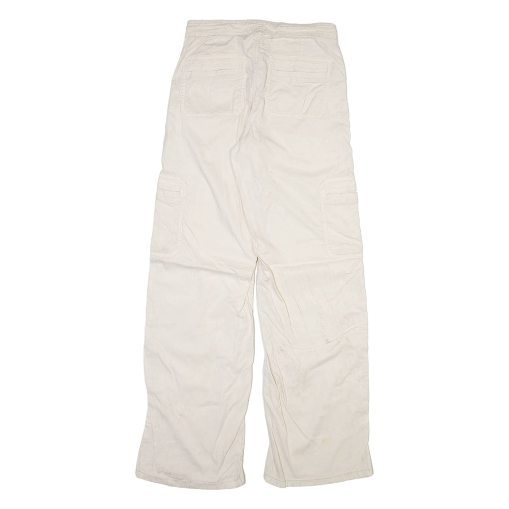 AMERICAN EAGLE Womens Trousers Cream Regular Wide-Leg W27 L31